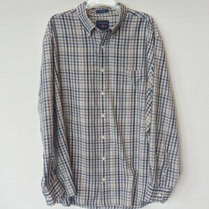 Saddlebred Easy Care Big & Tall Plaid Button Up Shirt